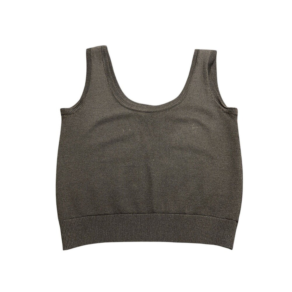 St. John Separates Womens M Black Knit Tank Top Sleeveless‎ Shell USA Vintage